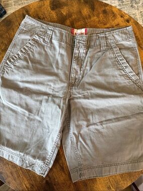 Mossimo Supply Co. Men's Gray Flat Front Cotton Shorts size 34”